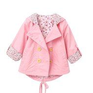 Laimeng, Kid Baby Girls Floral Print Coat Outerwear Windbreaker Baby Jackets Clothes (XL, Hot Pink) N2
