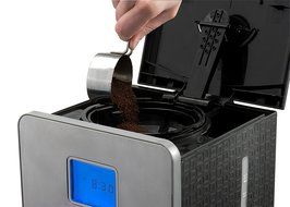 Chefman RJ14-12SS-P-Grey 12 Cup Programmable Coffee Maker with Stainless Steel Face, Grey N3