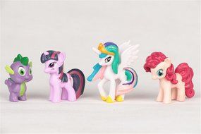 OliaDesign 12 Piece Little Pony PVC Toy Cake Topper Twilight Sparkle Figure Set, Multicolor N5