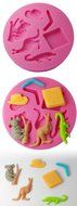 FOUR-C Silicone Mold Fondant and Gum Paste Mould Color Pink N2