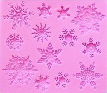Baking Mould Lace Snowflakes 13 Cavity Silicone Mold for Fondant Gum Paste Chocolate Candy Cupcake Ice Cube Tray... N2
