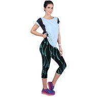 PHOTNO High Waist Fitness Yoga Sport Pants Printed Stretch Cropped Leggings N18