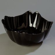Carlisle 653203 Orchid Polycarbonate Deli Bowl, 3 qt. Capacity, 9.52 x 9.52 x 4.43", Black (Case of 12) N7