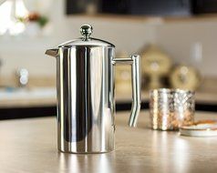 Large Stainless Steel French Press Coffee Maker - Double Wall Tea Or Coffee Press - 32 Oz (1 Liter) - With BONUS... N5