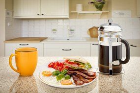 JavaPresse French Press Coffee Maker &ndash; Serves Cold Brew, Tea, & More &ndash; Reinforced Glass Carafe 34 oz N4