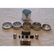 5 Piece 2 1/2" NEW STYLE Herb - Pollen Grinder / CNC Pollen Press Combo