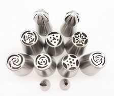 KOOTIPS 11pcs/ set Sphere Ball Tips Make Flowers and Leaf Tips Russian Icing Piping Nozzles Tips N7