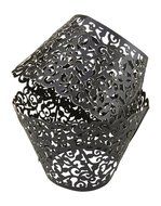 Yansanido 24 set ivory Filigree Artistic Bake Little Vine Lace Laser Cut Cupcake Wrapper Cup Muffin Case Trays... N6