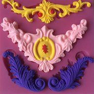 LYNCH Embroidered Art Deco Silicone Mold Sugar Craft DIY Gum Paste Baking Tools,Pink N5