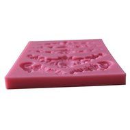 LYNCH Embroidered Art Deco Silicone Mold Sugar Craft DIY Gum Paste Baking Tools,Pink N6