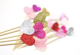 PuTwo 20 Counts Wedding Cake Decorating Frozen Cupcake Toppers Toothpicks, Sliver/Blue/Snow N41