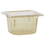 Vollrath 9064410 1/6 Size Super Pan 4"Deep, High Temperature Amber