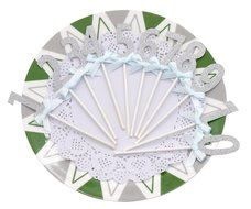 PuTwo 20 Counts Wedding Cake Decorating Frozen Cupcake Toppers Toothpicks, Sliver/Blue/Snow N43