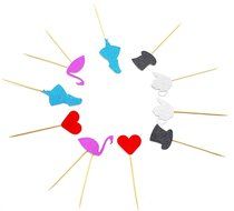 PuTwo 20 Counts Wedding Cake Decorating Frozen Cupcake Toppers Toothpicks, Sliver/Blue/Snow N47