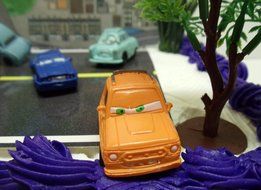 Cars 2 Birthday Cake Topper Set Featuring 1.5&quot; Cake Toppers of Lightning McQueen, Tow Mater, Lemons, Finn McMissile... N4