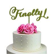 Sugar Yeti Made In USA Wedding Cake Topper Finally ! #7 Gold Mirror N12