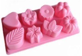 8 Cavities Flower Silicone Handmade Soap Moulds N2