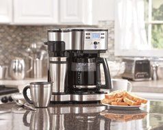 Hamilton Beach Single Serve Coffee Brewer and Full Pot Coffee Maker, 2-Way (49980A) N14