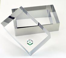 NewlineNY Stainless Steel 3 Sizes Rectangular Molding Forming Layering Cake Pastry Rings, 3-in-1 set N7