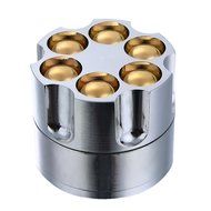niceEshop(TM) 3 Layer Bullet Splice Tobacoo Herb Grinder with Pollen Catcher (Silver) N4