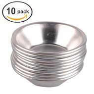 eZAKKA Heat Resistant Aluminum Egg Tart Mold Set for Homemade DIY Pie Cupcake Cheesecake Muffin Jelly Pudding... N5