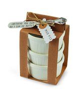 Mud Pie Circa Ramekin Set, White
