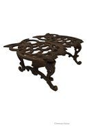 Heavy Cast Iron Double Owl Teapot Candle Burner Warmer Chafing Warming Trivet