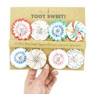 Meri Meri Toot Sweet Pinwheel Cupcake Picks 45-0875 , Set of 8