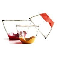 Anchor Hocking 3 Piece Splashproof Mixing Bowl with Multi-Colored No-Slip Base Set