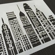 ART Kitchenware Skyscrapers Stencil for Cake Decorating Cake Border Decoration Mold ST-865-3 Color Beige N4