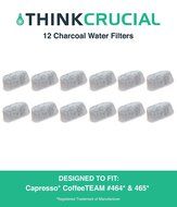 12 Capresso 4640.93 Charcoal Coffee Filters, Fits Capresso CoffeeTeam, Designed &amp; Engineered by Crucial Air