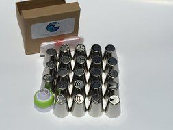 29 Pcs. Russian Piping Tips Professional Cake Decorating Icing Set with Quality Stainless Steel Nozzles by Kitchen... N5