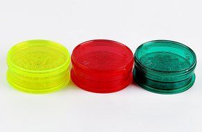 3-Part Acrylic Grinder with Magnet Solid Colored Cover (Green) N9