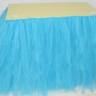 ILOVEDECOR Tulle TUTU Table Skirt Tableware Wedding Party Xmas Baby Shower Birthday Decor (Blue) N24