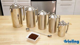 Frieling USA Double Wall Stainless Steel French Press Coffee Maker with Patented Dual Screen in Frustration Free... N6