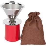 Coffee Dripper - Pour Over Pro Coffee Maker - Stainless Steel Reusable Paperless Coffee Filter with Burlap Coffee... N7