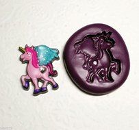 Silicone Mold Fairy Tale Unicorn Mould (30mm) Fondant Cupcake topper Chocolate N4