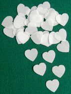 36 X HEARTS EDIBLE WAFER / RICE PAPER CUP CAKE TOPPERS PARTY WEDDING BIRTHDAY DECORATION 3 (White)