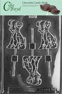 Cybrtrayd A094 Dalmation Lolly Chocolate Candy Mold with Exclusive Cybrtrayd Copyrighted Chocolate Molding Instructions