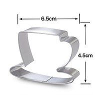 Y&amp;XL&amp;H 2 Pieces Set of Teacup and Teapot Shape Cookie Cutters Fruit Cut Molds Stainless Steel N2