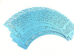 Yansanido 12 set pink Filigree Artistic Bake Little Vine Lace Laser Cut Cupcake Wrapper Cup Muffin Case Trays... N81