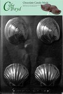 Cybrtrayd N056 Large Shells Chocolate Candy Mold with Exclusive Cybrtrayd Copyrighted Chocolate Molding Instructions