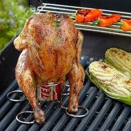 7.5" Wide BBQ Beer Can Chicken Roaster