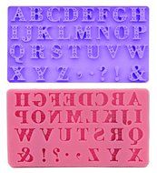 Beauty Clubs 3D Cake Chocolate Sugarcraft Cutter Mould Alphabet Letter Silicone Fondant Mold