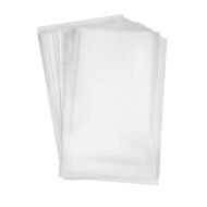 200 Clear Treat Bags 6x9 with 4&quot; Twist Ties 6 Mix Colors - Thick OPP Plastic Bags for Wedding Cookie Birthday... N6