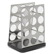 Kamenstein Stainless-Steel 24-Coffee Pod Holder with Black Base N2