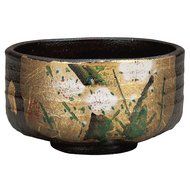 Japanese Matcha Bowl Gold Leaf Kutani Yaki(ware) N2