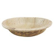BambooMN Brand - 2oz Thermo Pressed Leaf Round Bowls, Mini - Deep, 3" x 1.2" - 50 Pieces
