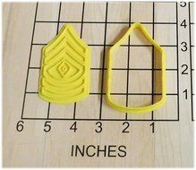 US Army First Sergeant Military Stripes Cookie Cutter and Stamp #1048