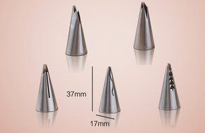 9Snail 5 pcs. Puff Russian Skirt Shape Stainless Steel Icing Piping Nozzles Pastry Decorating Tips Cake Cupcake... N3